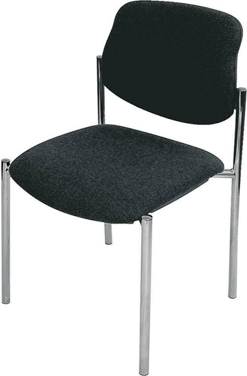Krzeslo konfer. STYL, chrom/czarny